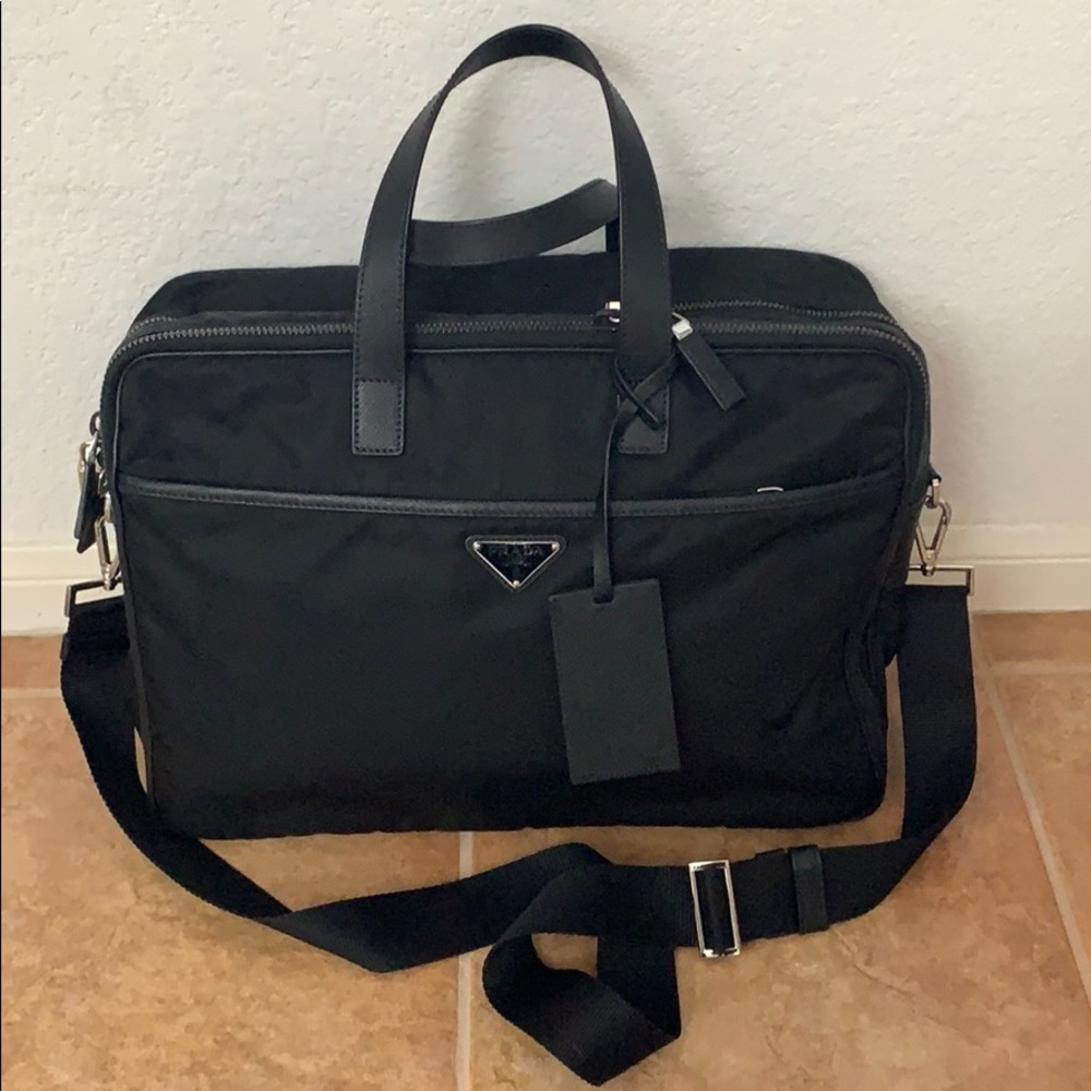 Prada briefcase w/authentication cert